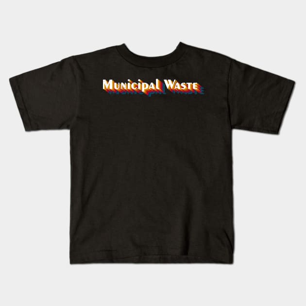 retro vintage Municipal Waste Kids T-Shirt by TulenTelan